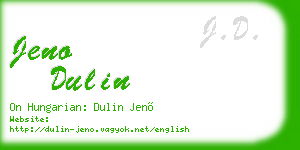 jeno dulin business card
